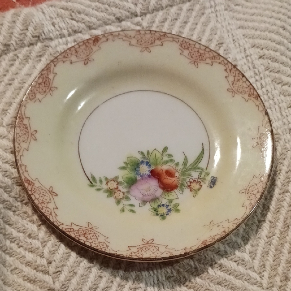 Floral Patterned Butter Plate